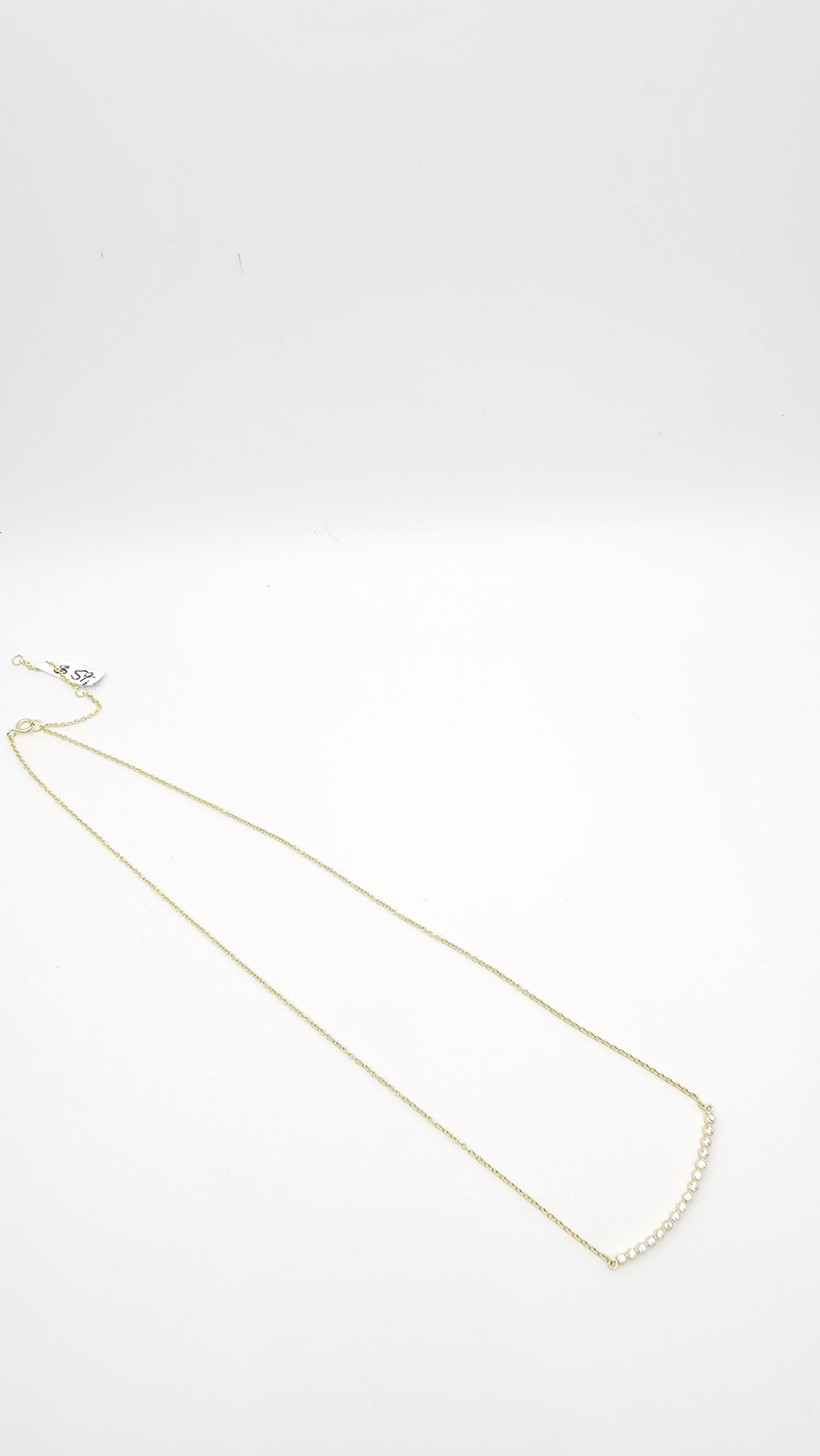 Gold Plated bar necklace in 925 Silver