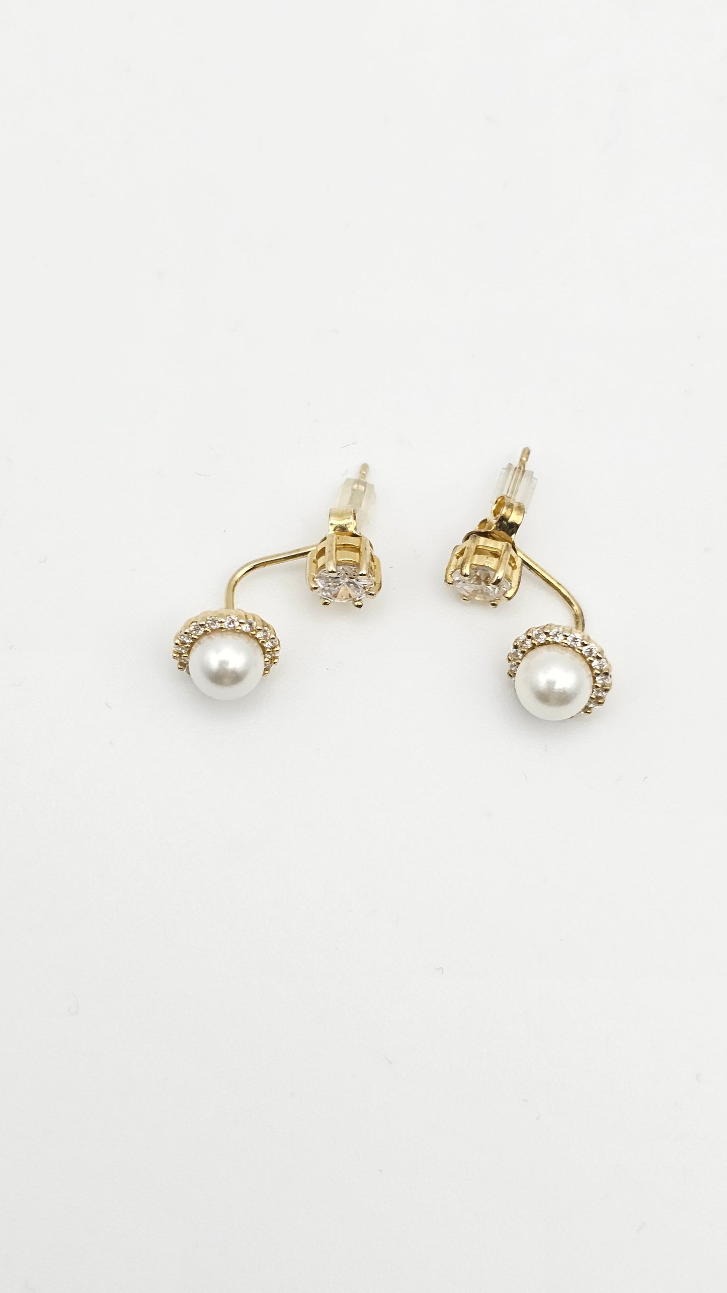 Trendy Jacket Earrings with premium CZs and Pearls