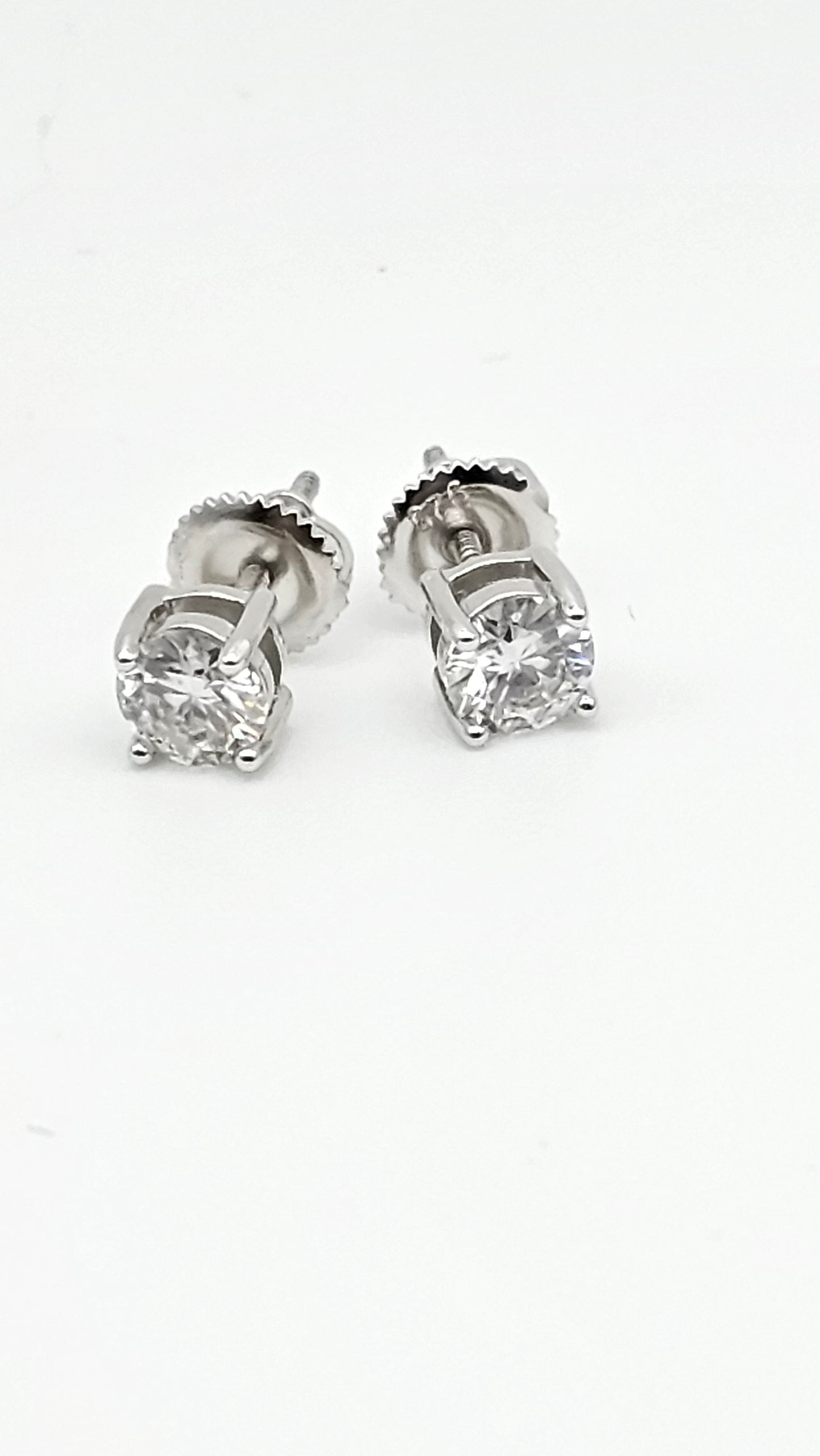 Classic Mosiannaite Solitaire Diamond Studs | 5mm | 0.9 CTW | VVSD | 1.15g