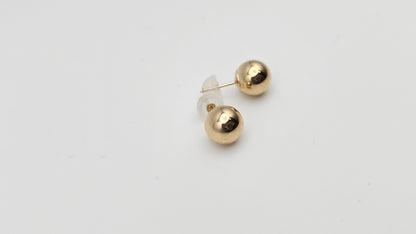 14kt 8mm Gold Ball Stud Earrings