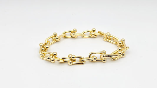 Paper Clip Bracelet – 18K Gold Plated | 925 Silver | 7 inch