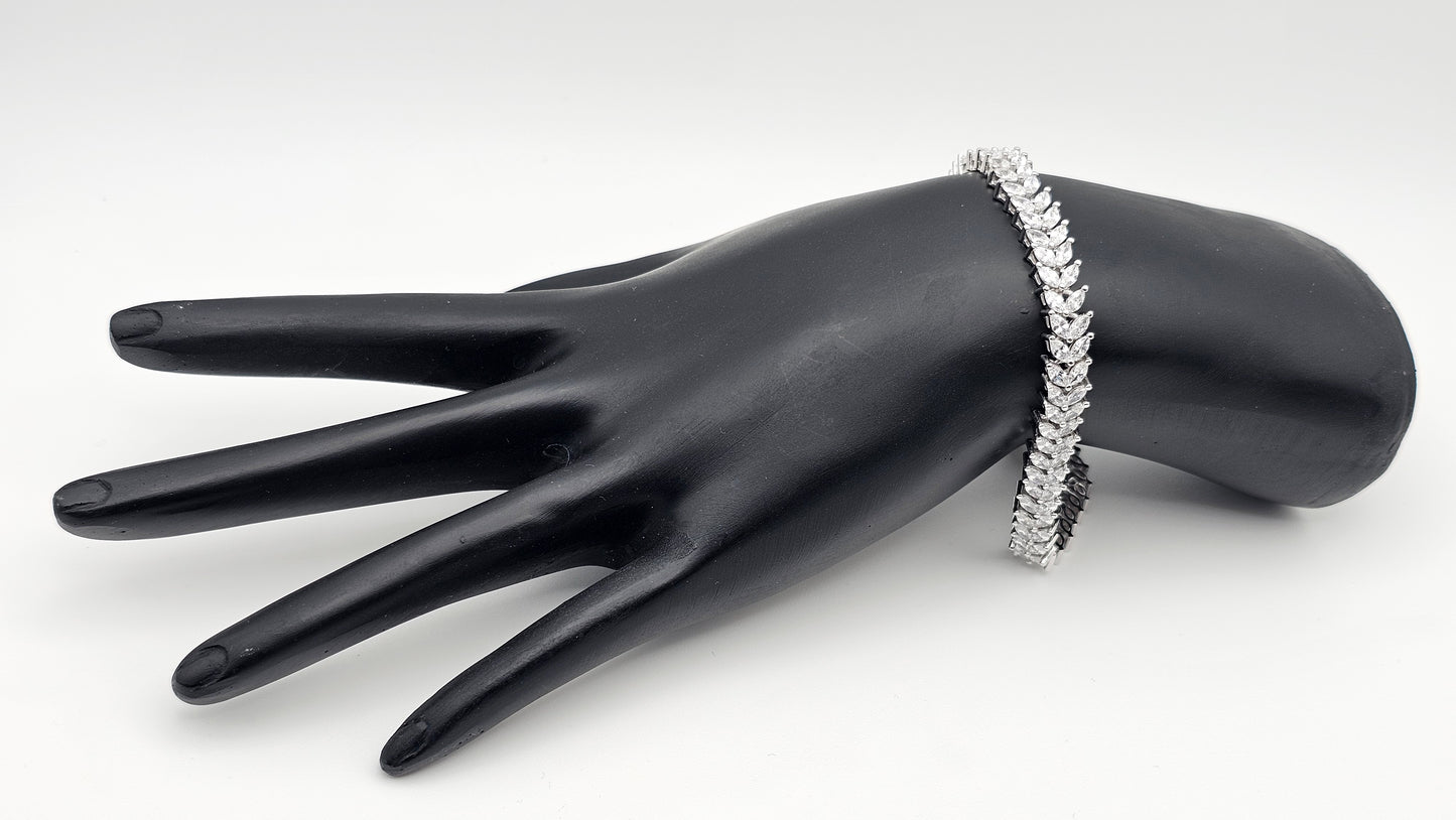 Marquise cut bracelet in Silver | 7 " | 925 Silver
