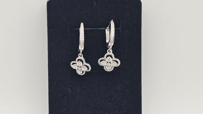 Clover Shaped Moissanite Diamond Earrings | VVS-D Color | 0.63 CTW