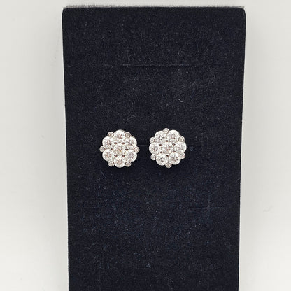 7-Stone Moissanite Diamond Stud Earrings – 1.48 CTW | 925 Silver | VVS-D Color