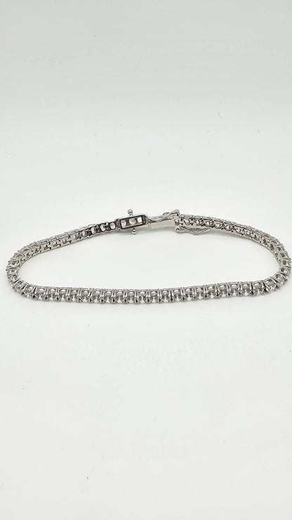 3mm Round Stone Tennis Bracelet with Swarovski® Crystals | 7"