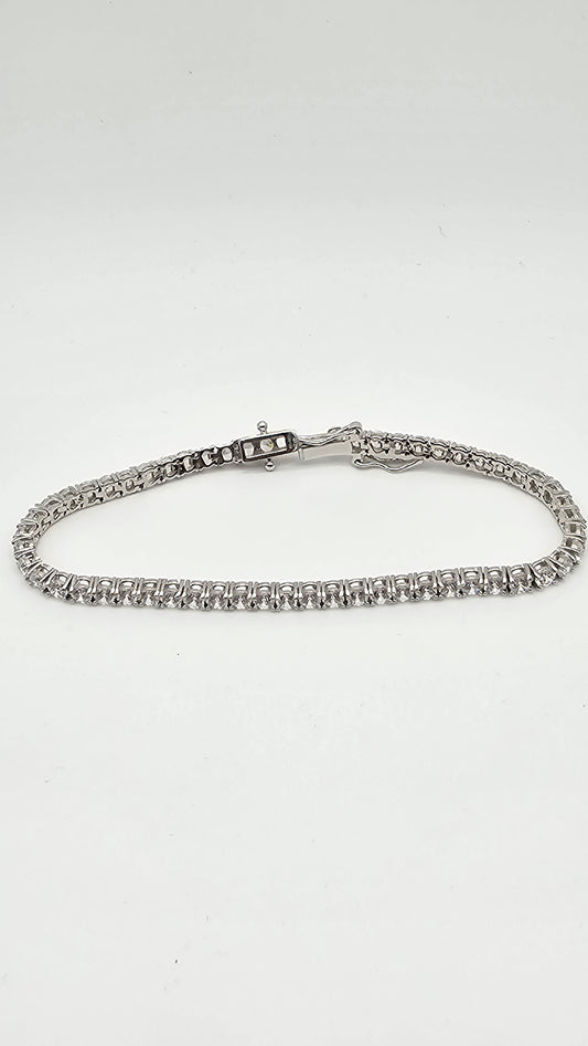 3mm Round Stone Tennis Bracelet with Swarovski® Crystals | 7"