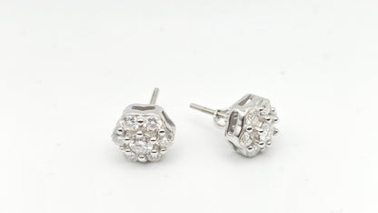 Floral Hexagon Moissanite Studs | 1.72 ctw VVSD | 3.42 g |
