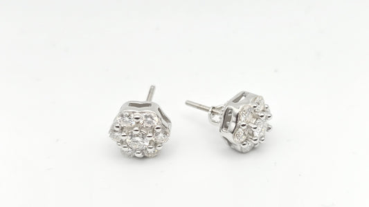 Floral Hexagon Moissanite Studs | 1.72 ctw VVSD | 3.42 g |
