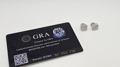 Clover Moissanite Diamond Studs | 0.74 ctw, 2.68 g | VVSD Color