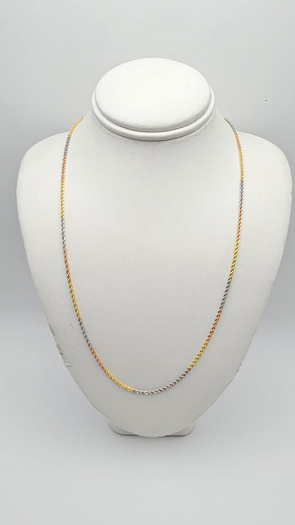 14kt three tone Gold Chain