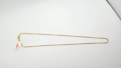14kt three tone Gold Chain