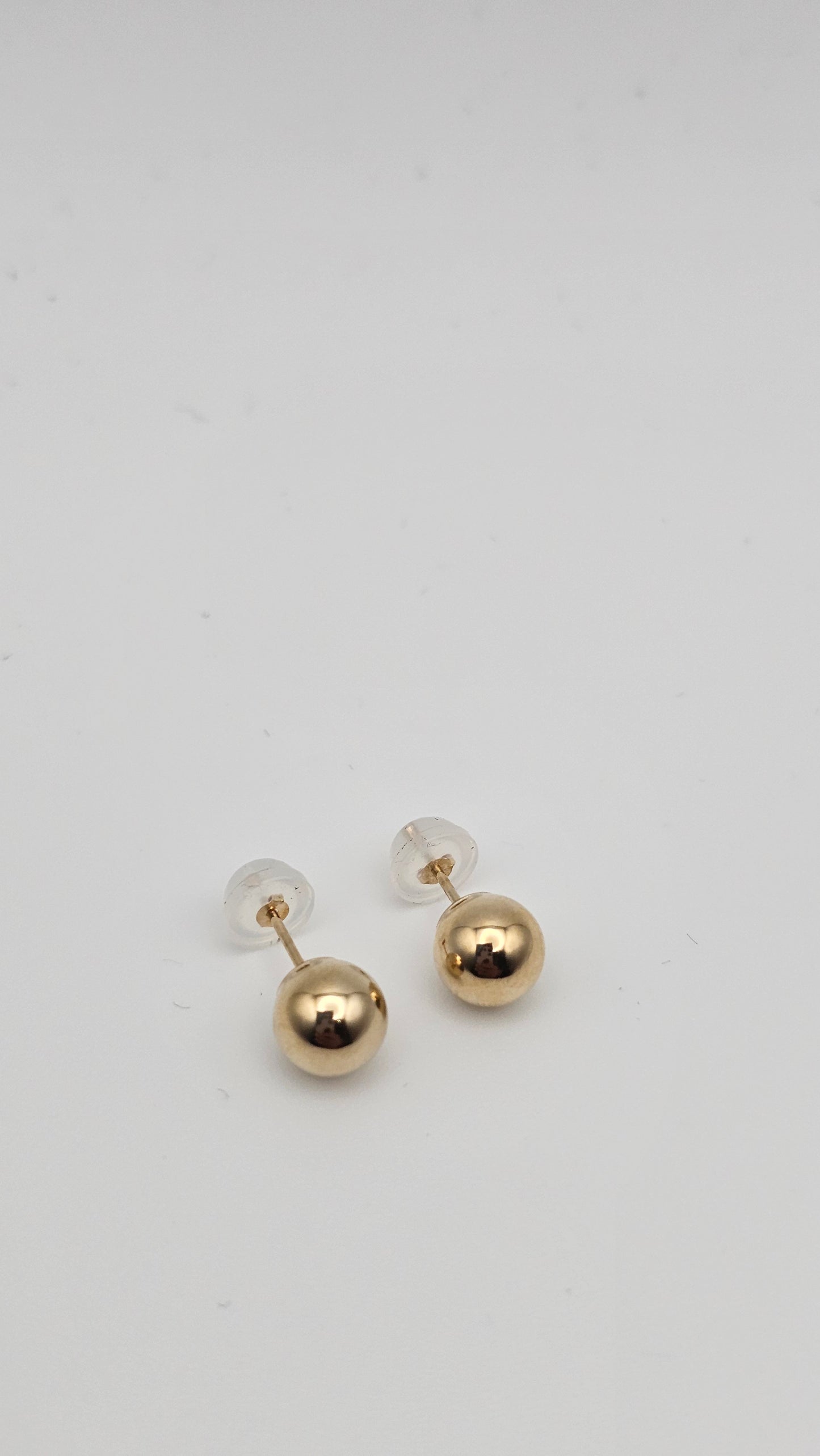 14kt Gold 7mm Ball Stud Earrings