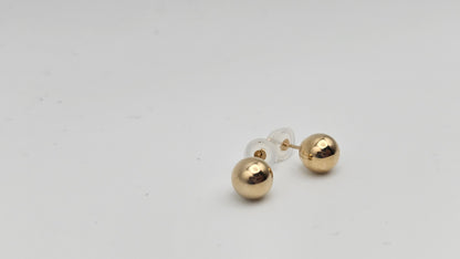 14kt Gold 7mm Ball Stud Earrings