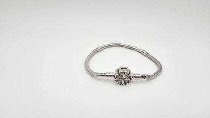 Pandora Charm Bracelet with 4 hearts | 925 Silver , 7"