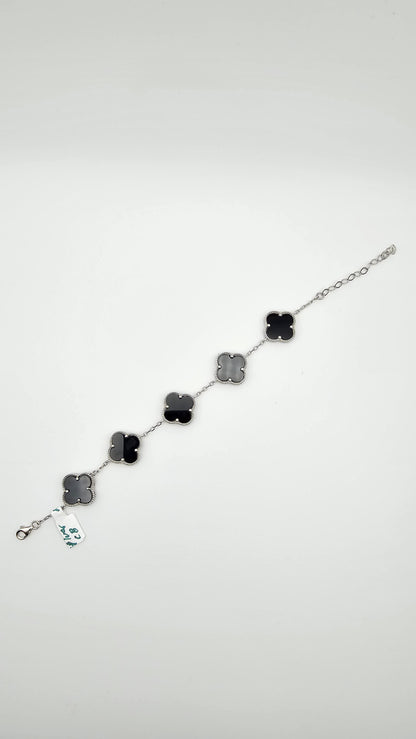 Clover bracelets, 925 Silver & 18kt gold plated