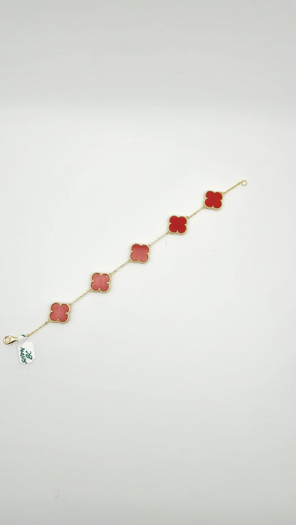 Clover bracelets, 925 Silver & 18kt gold plated