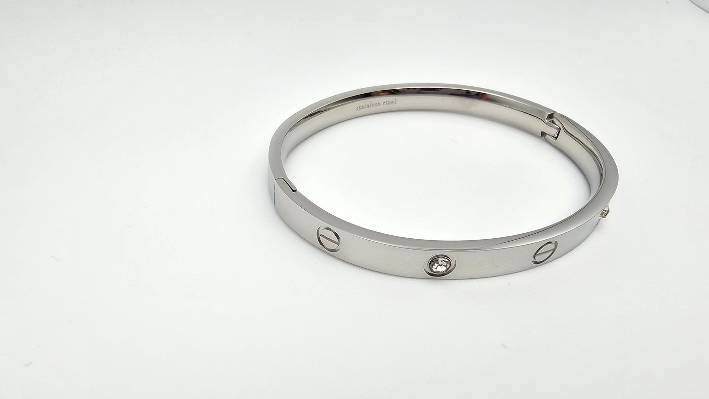 Bangle with 4 Stone Accents