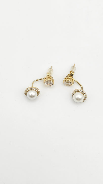 Trendy Jacket Earrings with premium CZs and Pearls