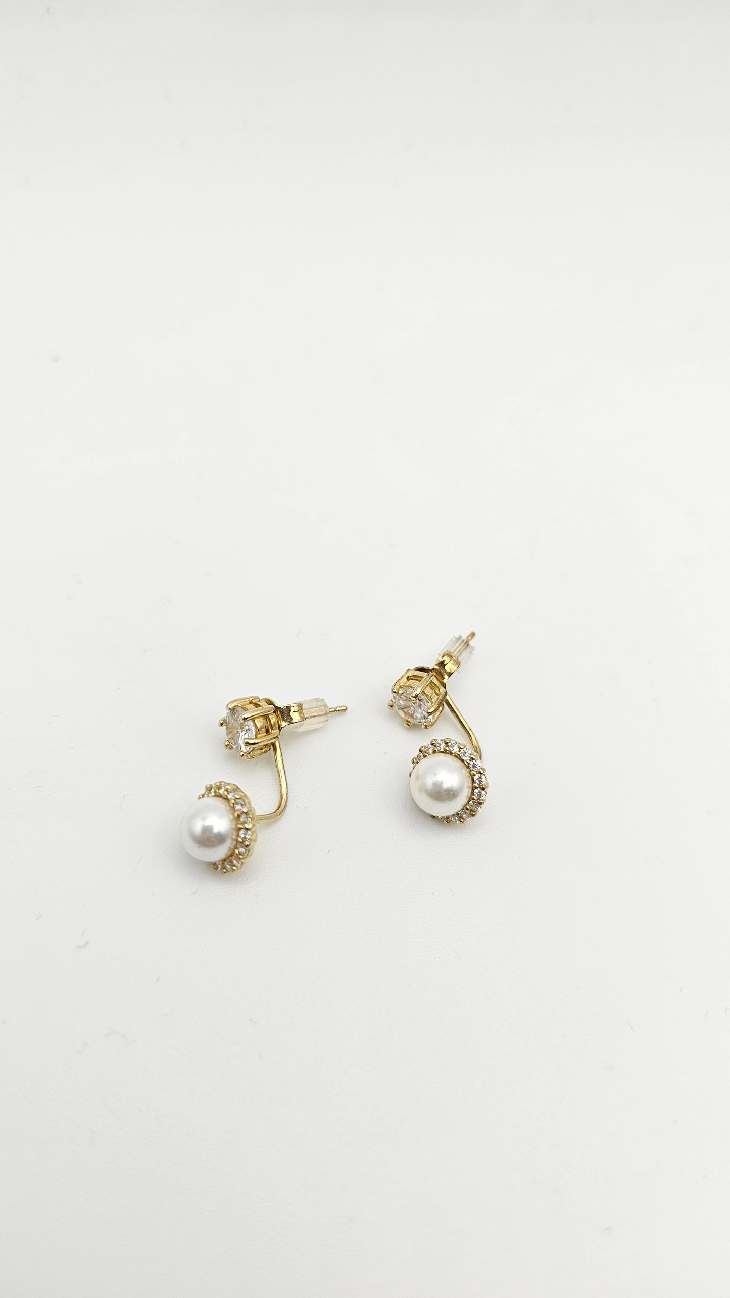 Trendy Jacket Earrings with premium CZs and Pearls