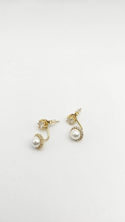 Trendy Jacket Earrings with premium CZs and Pearls
