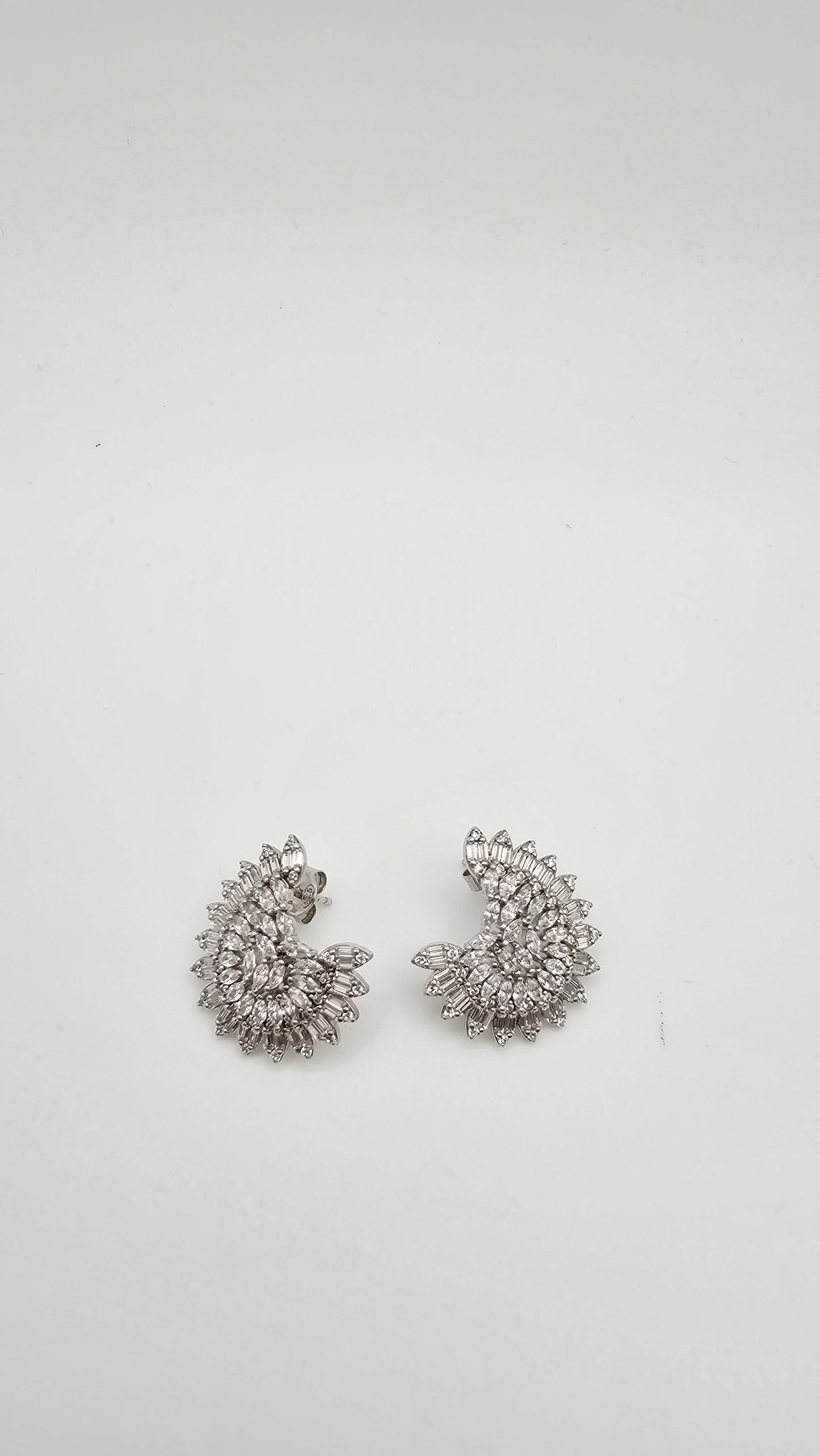 Aurora Marquise Baguette Cluster Earrings