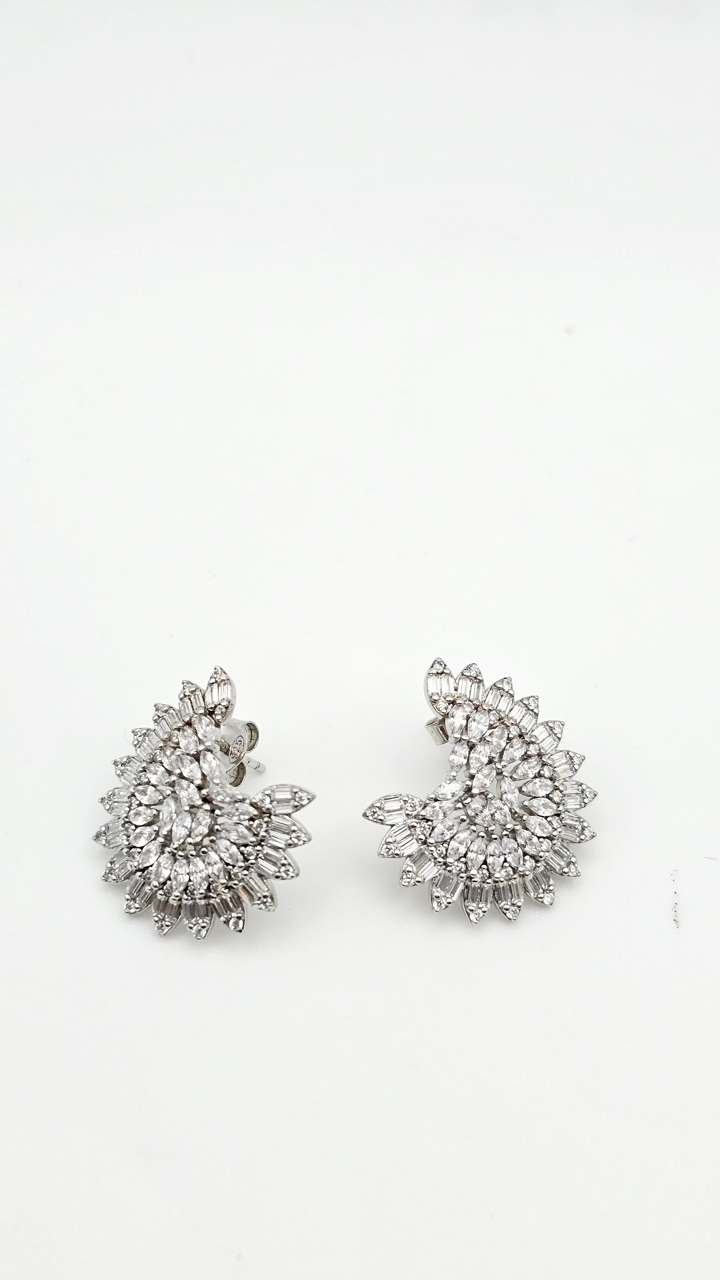 Aurora Marquise Baguette Cluster Earrings