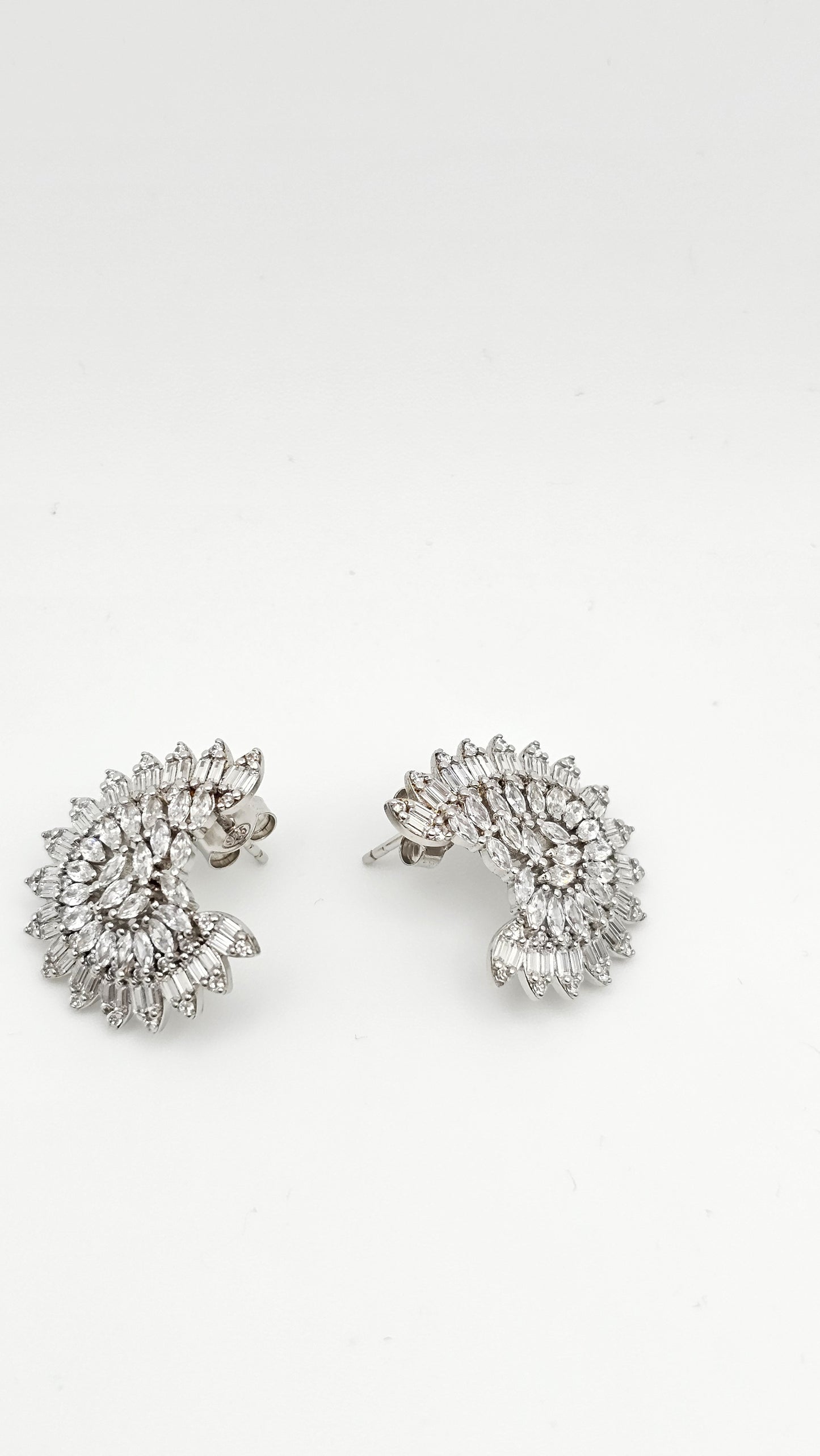 Aurora Marquise Baguette Cluster Earrings