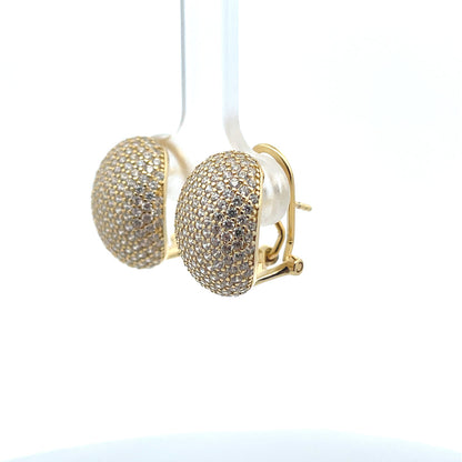 Pave drop Earrings Omega