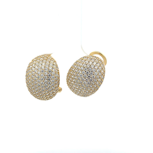 Pave drop Earrings Omega
