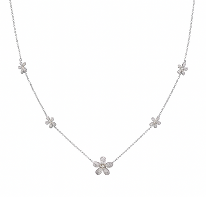 Elegant Daisy Blossom Necklace | 925 Silver