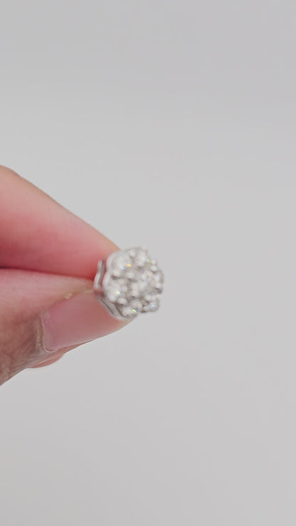 Floral Hexagon Moissanite Studs | 1.72 ctw VVSD | 3.42 g |
