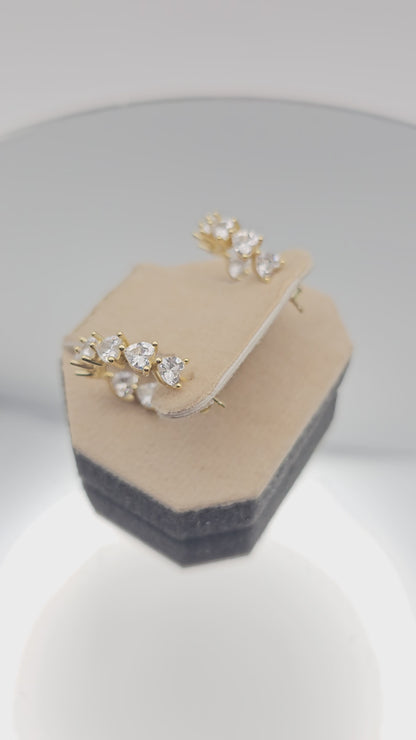 Heart Shaped Huggie Hoops