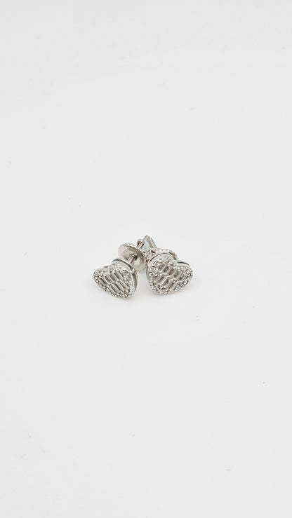 Heart-Shaped Moissanite Diamond Stud Earrings in 925 Silver |VVSD Color | 0.66 ctw | 1.51 g