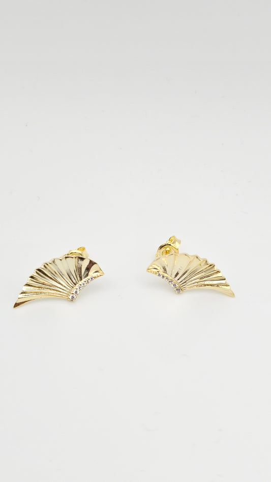 Wing Stud Earrings, 925 silver