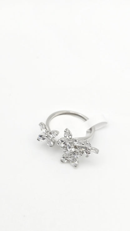 4 Flower Ring – 925 Silver | US Size 6 & 7