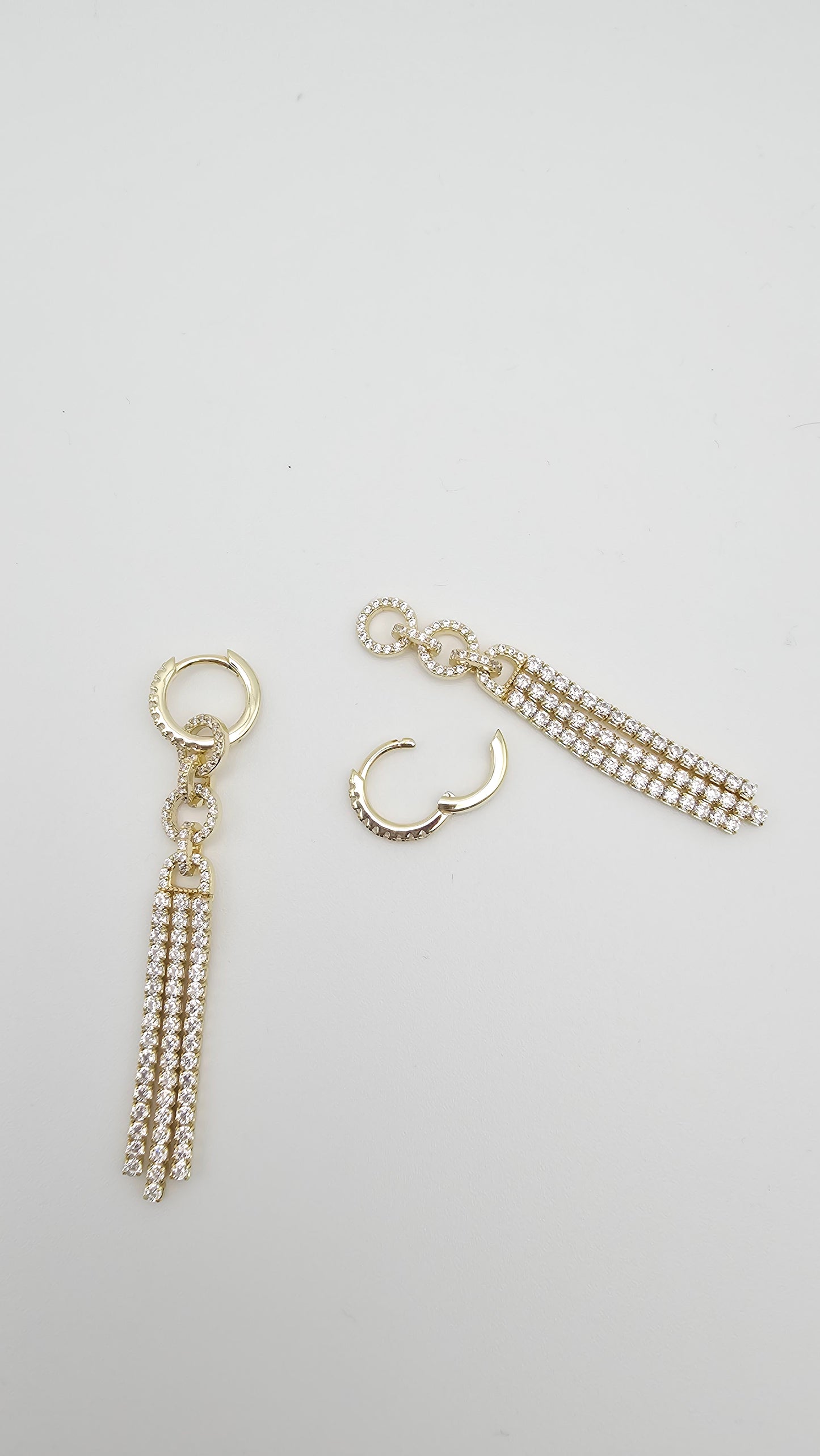 Detachable hoops, multi use danglers , gold and silver