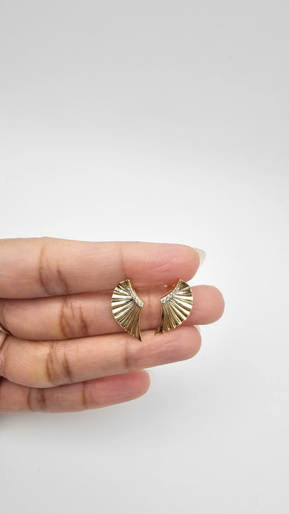 Wing Stud Earrings, 925 silver