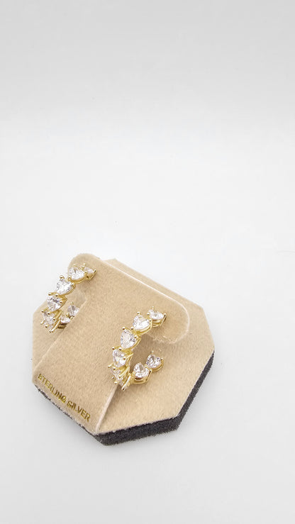 Heart Shaped Huggie Hoops