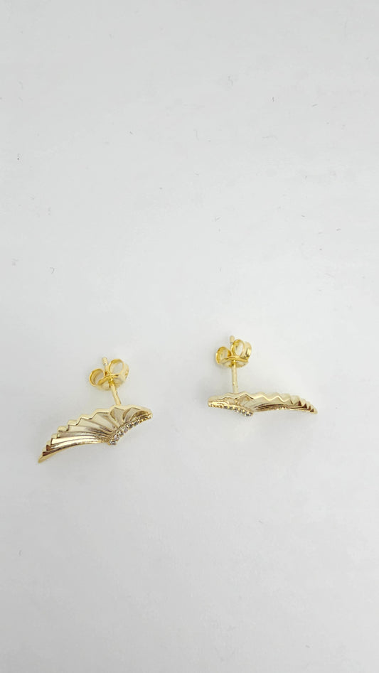 Wing Stud Earrings, 925 silver